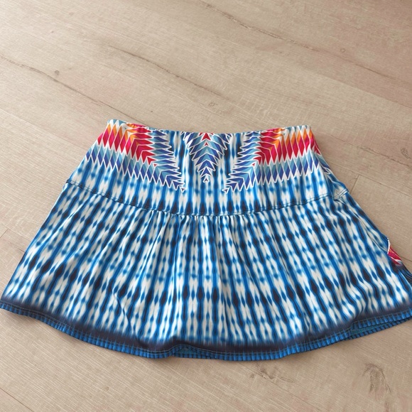 Lucky in Love Tennis/pickleball Set Skirt (M) & Tank (XL) Blue Multicolor Print - Picture 6 of 11